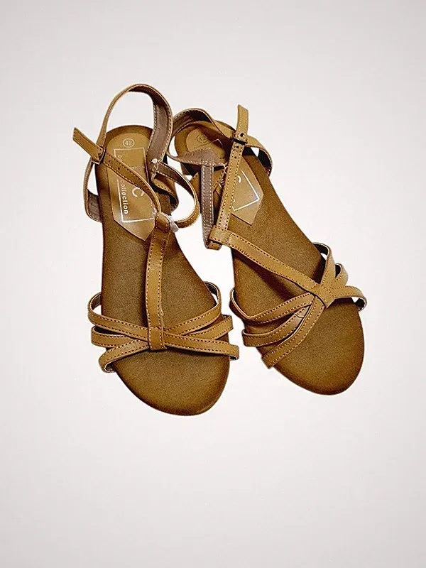 Sandalette braun 42 Damen Ponprix Keilsandalette 2.6915