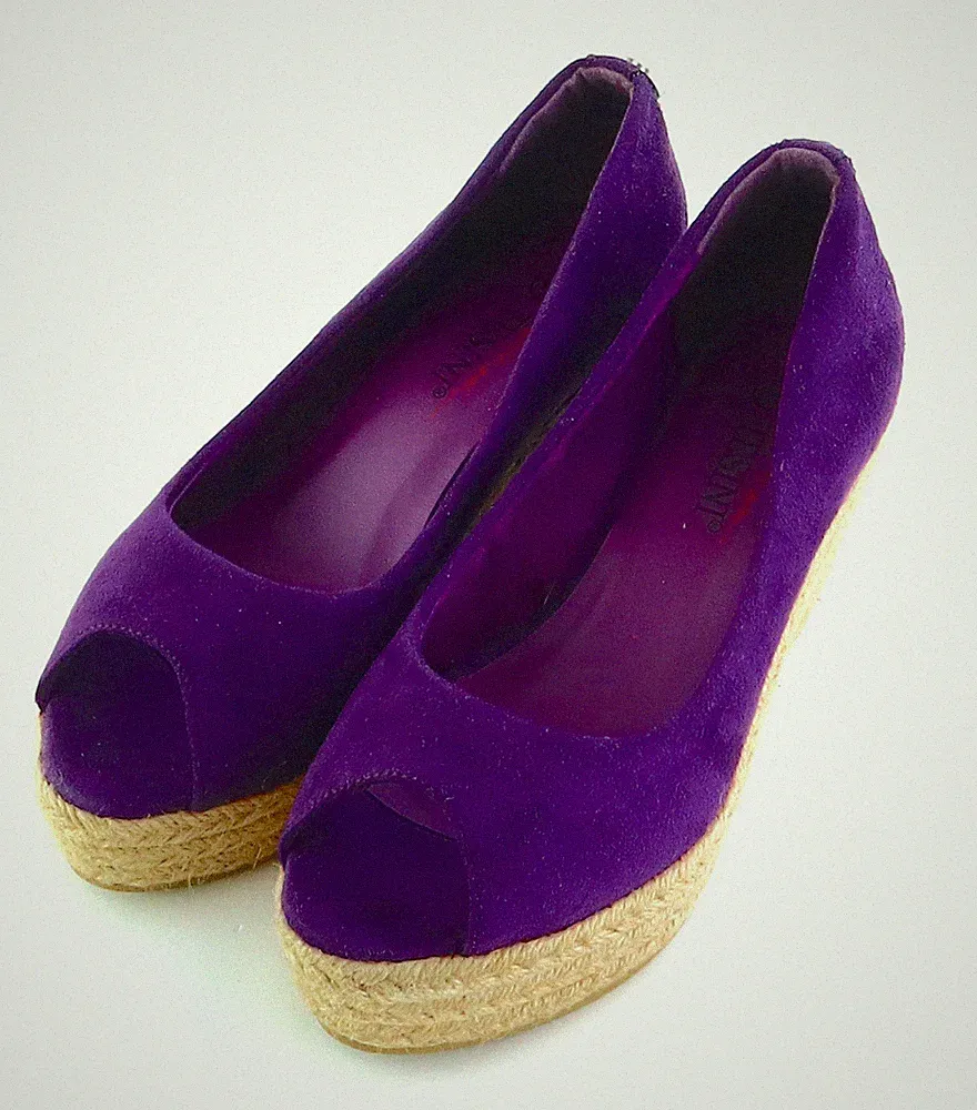 Sandalette Gr. 35 Lila Damen Sommer-Schuhe Freizeitschuhe RPW