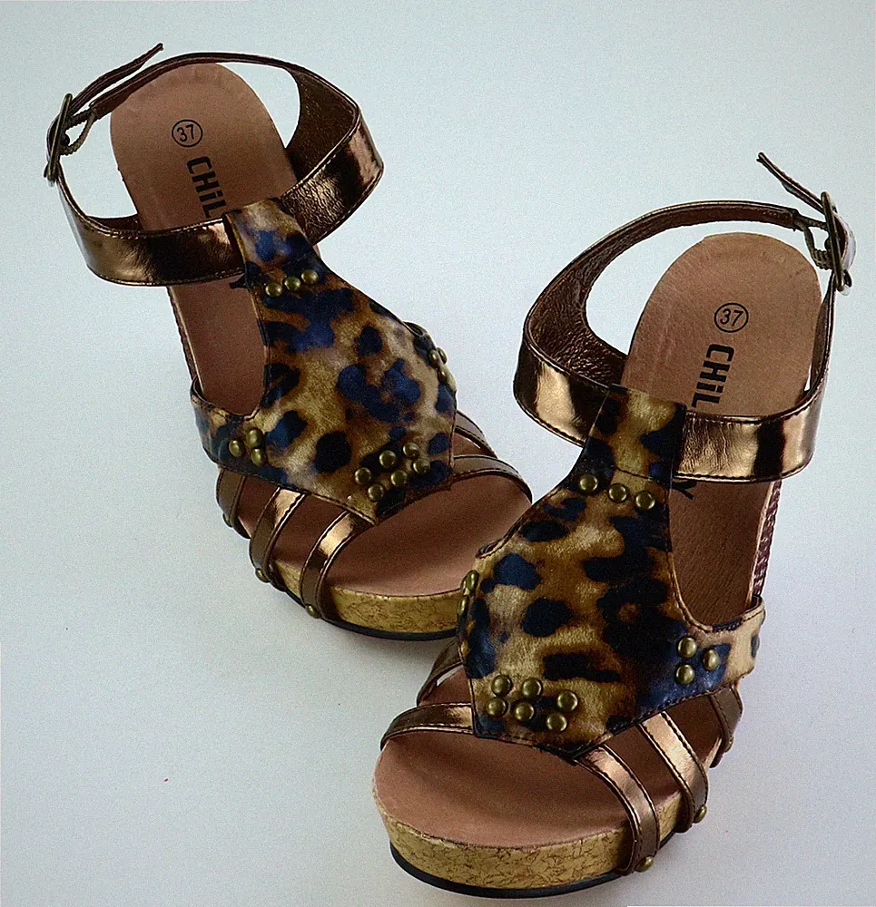 Sandalette Gr. 36 Braun Damen Sommer-Schuhe Freizeitschuhe Neu