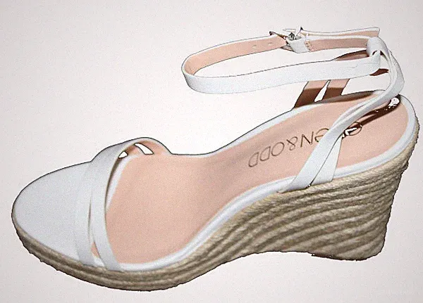 SANDALETTE SANDALE KEILABSATZ EVEN & ODD WEISS JMX19237 HIGH HEEL PLATEAU 40 NEU