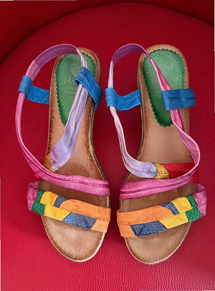 Sandaletten von Marila mit Keilabsatz 6 cm, Größe 41