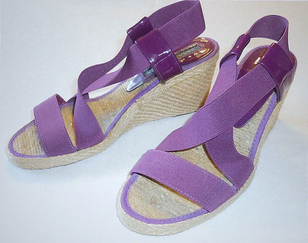 Sarah Summer Sandaletten Keilabsatz Wedges EUR 36 Lila/Violett