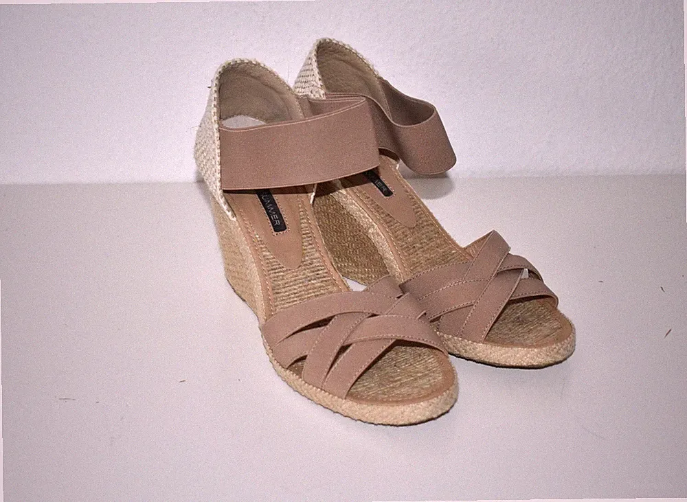 SARAH SUMMER 🌼 Sandaletten mit Keilabsatz in Beige Größe 38