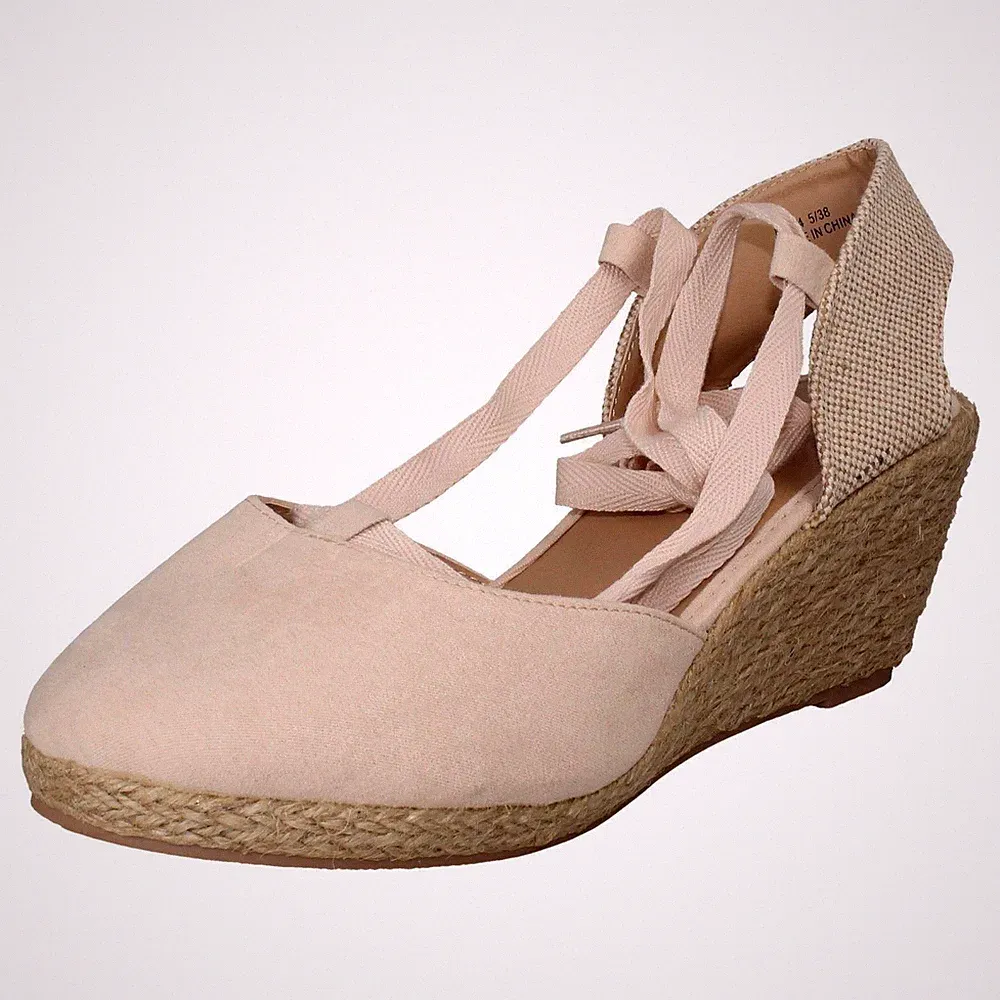 Savannah Damen-Espadrille-Sandalen mit hohem Keilabsatz