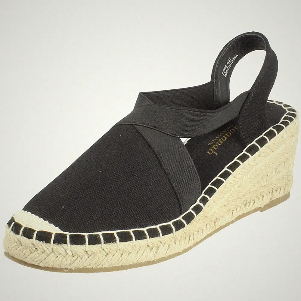 Savannah Damen-Sandalen Freizeit Keilabsatz breite Passform Slipper F2R310