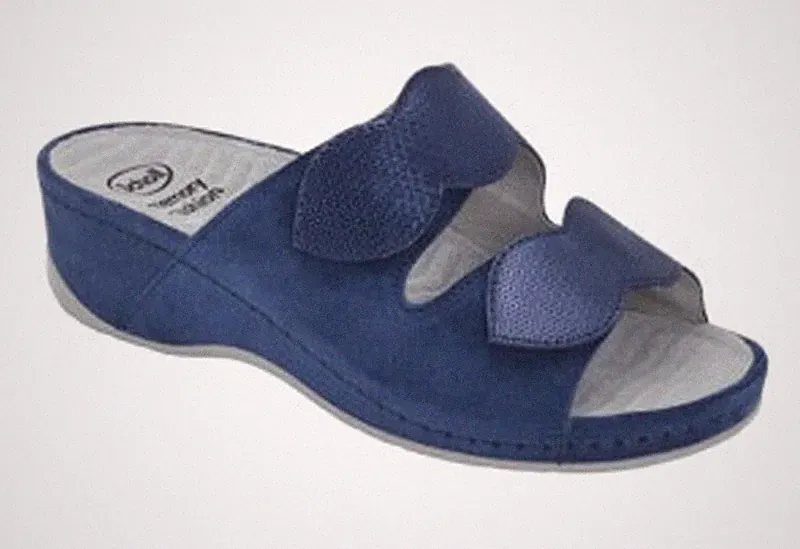 SCHOLL NIVES 2 STRAPS Memory Cushion Sandalen Pantoletten Damen Keilabsatz Pantoffeln