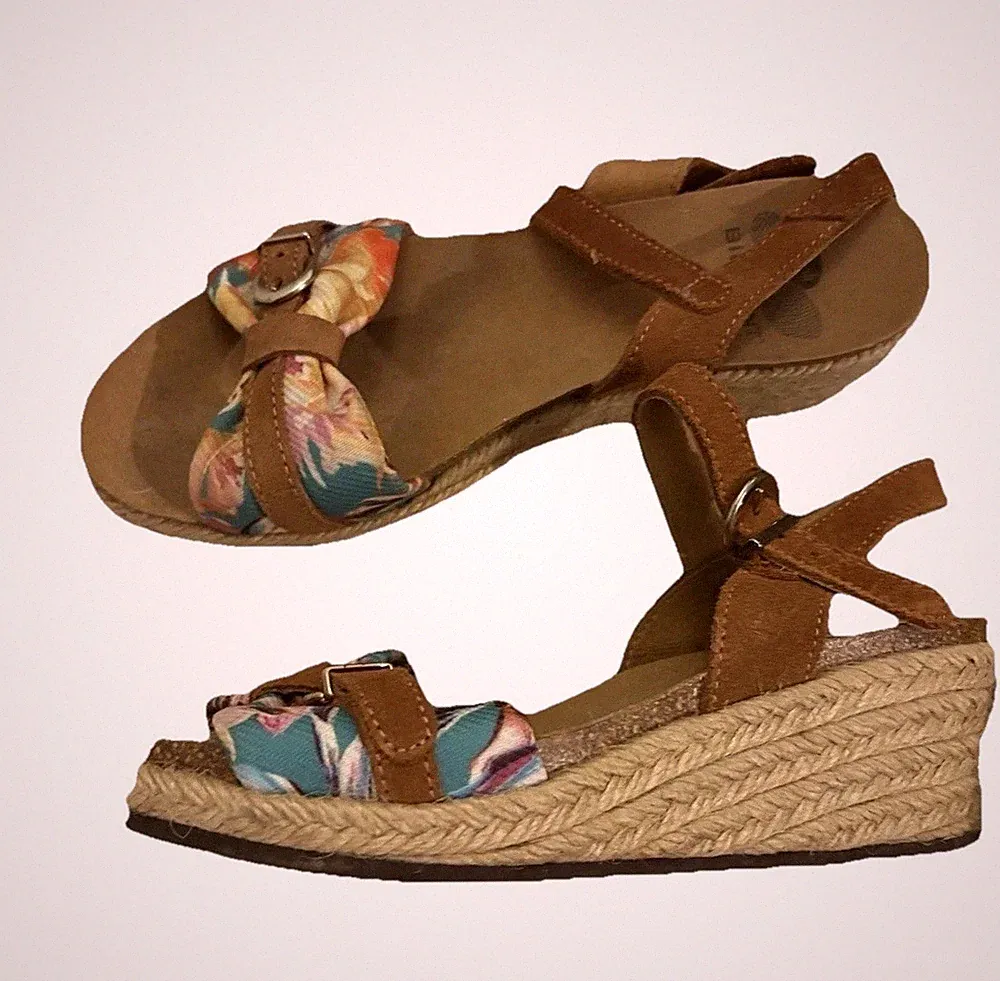 Scholl Sandalen Keilsandalen Gr. 38 Wildleder