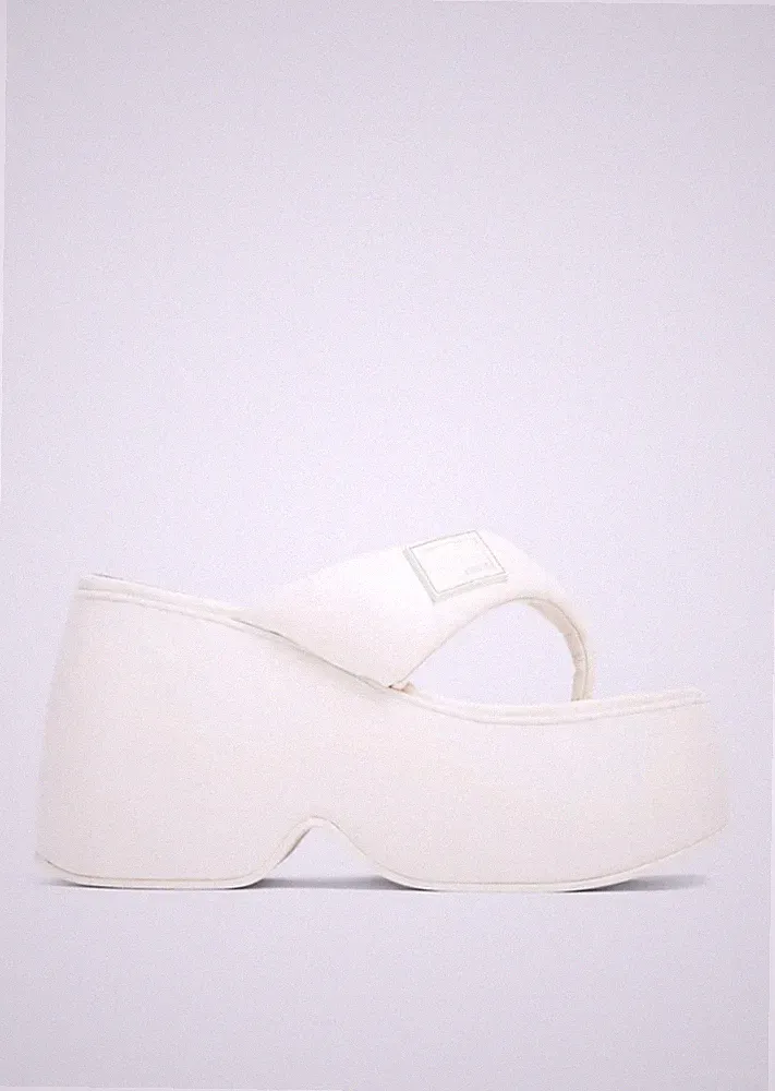 SCHUTZ Damen Plateau Flip-Flop weiß Größe EU 41 UVP 150£
