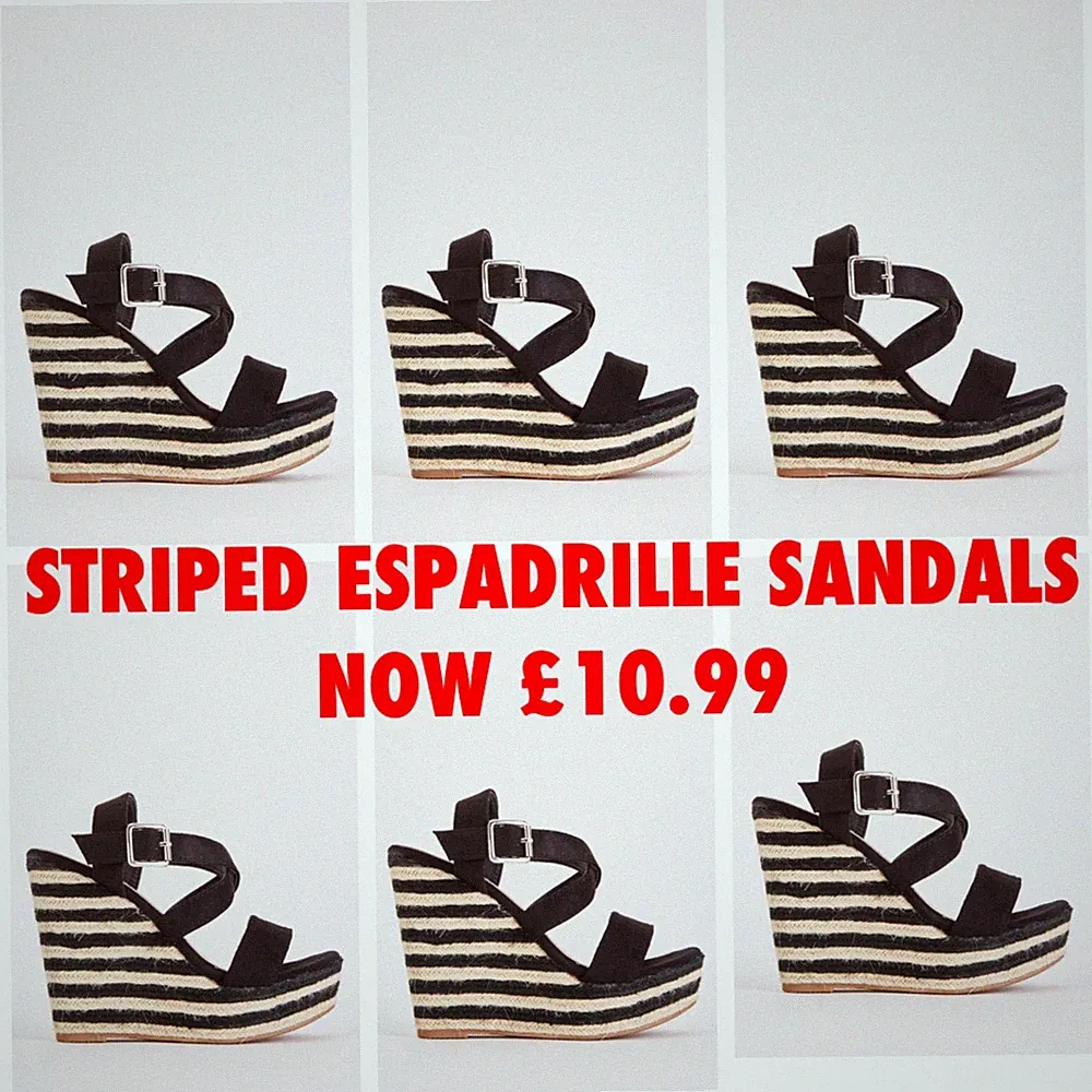 SCHWARZ DAMEN GRÖSSE 4 CROSSOVER RIEMEN STREIFEN ESPADRILLE KEILABSATZ PLATEAUSANDALE