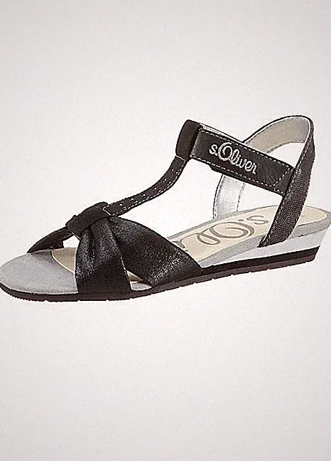 Schwarze Keilsandaletten von S.Oliver UK 5 EU 38 JS12 71 SALEs
