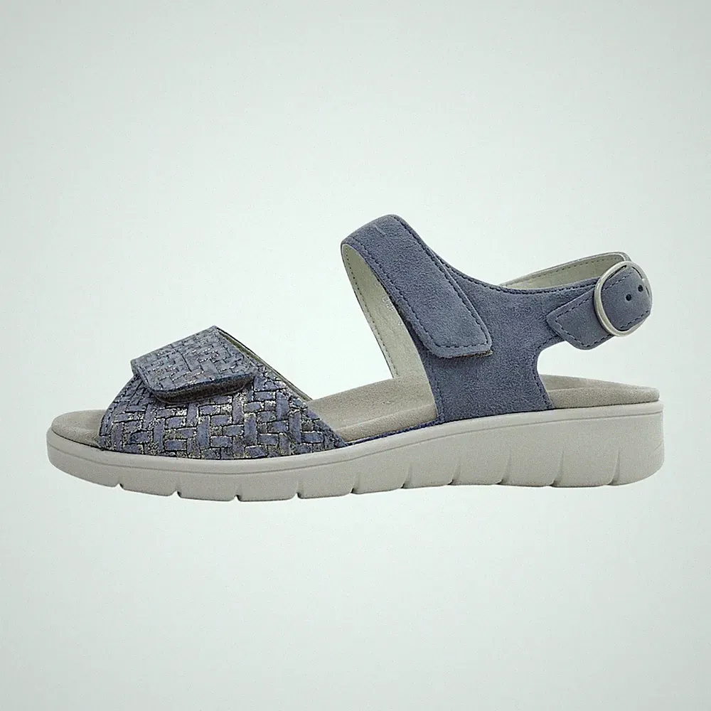 Semler Dunja Damenschuhe Sandalen Bequem Blau Freizeit