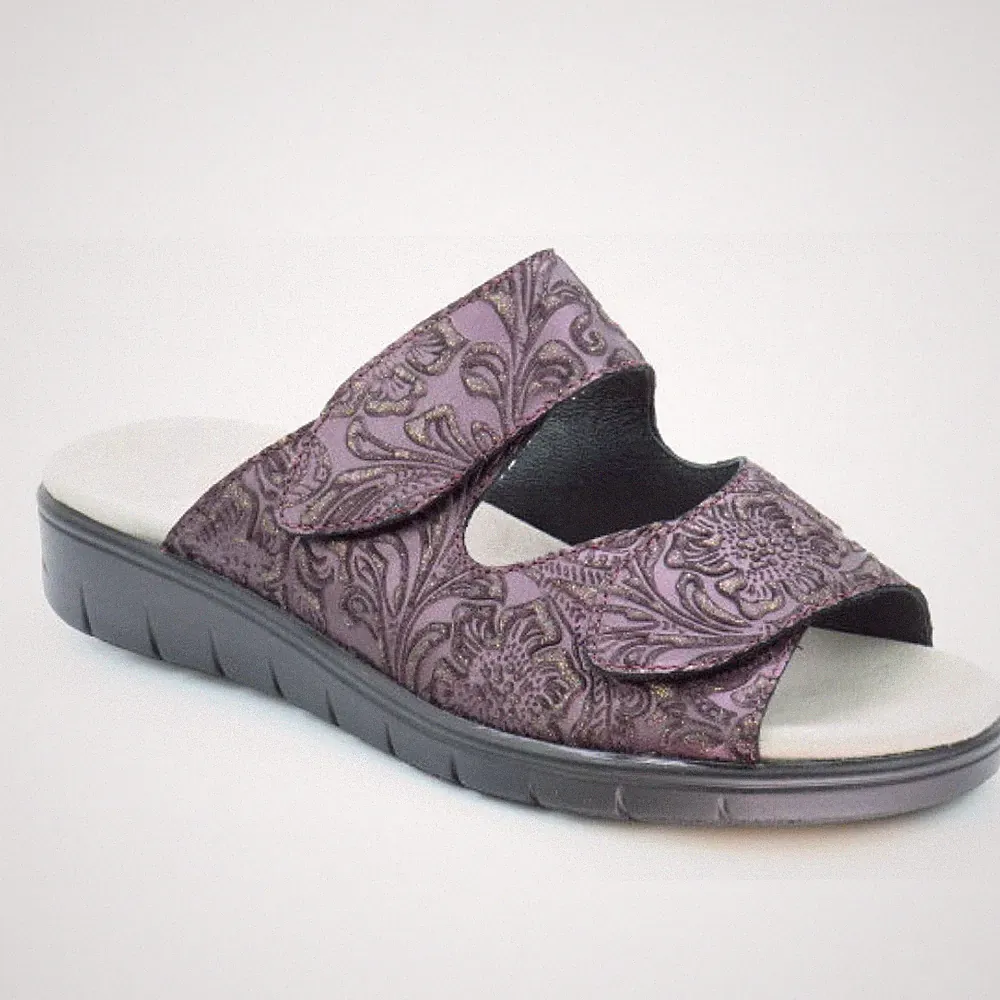 Semler Dunja Paisley cassis Damen Pantolette in Rot