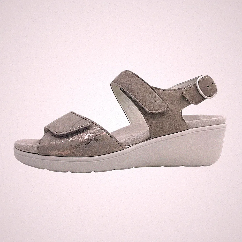 Semler Ramona Damenschuhe Sandalen Bequem Grau Freizeit