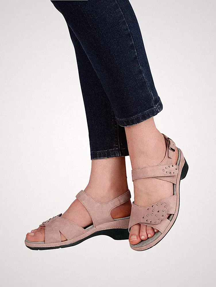 Semler Sandale Sandalette Damenschuhe Schuhe Leder rose Weite K 8,5 42,5