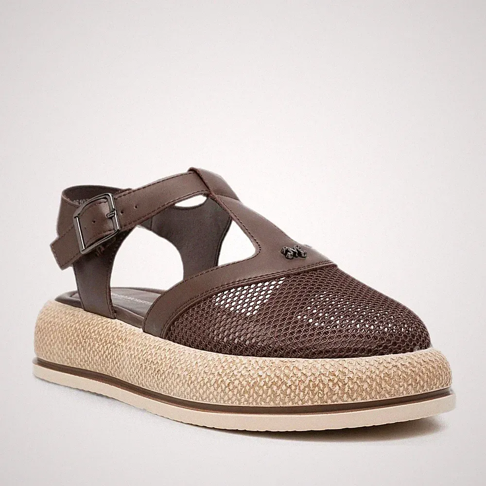 Sergio Moretti Damen Braune Keilabsatz Sandalen Peeptoe SMR6045-26107BRW