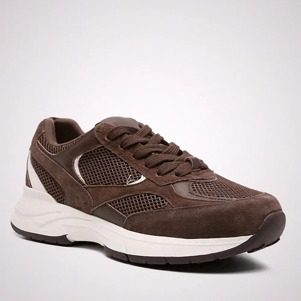 Sergio Moretti Damen Braune Wildleder Keilabsatz Sneaker SMR6045-26123BRW