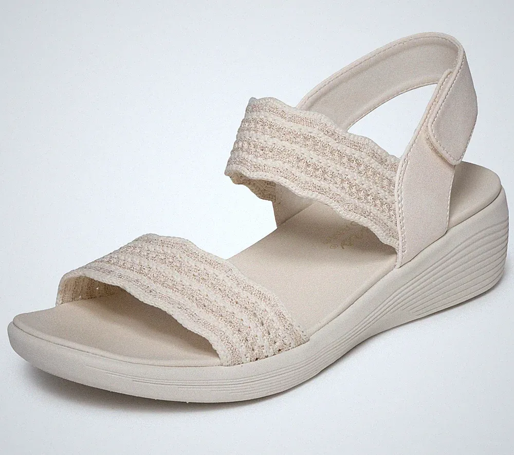 SKECHERS ARYA Sandale Sommerschuh, Keilsandalette mit komfortablem Luxe Foam ,40