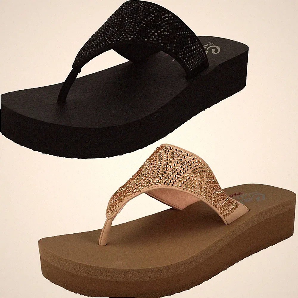 Skechers Cali 'Vinyasa - Stone Candy' 31614 Lässige Zehenstegsandalen