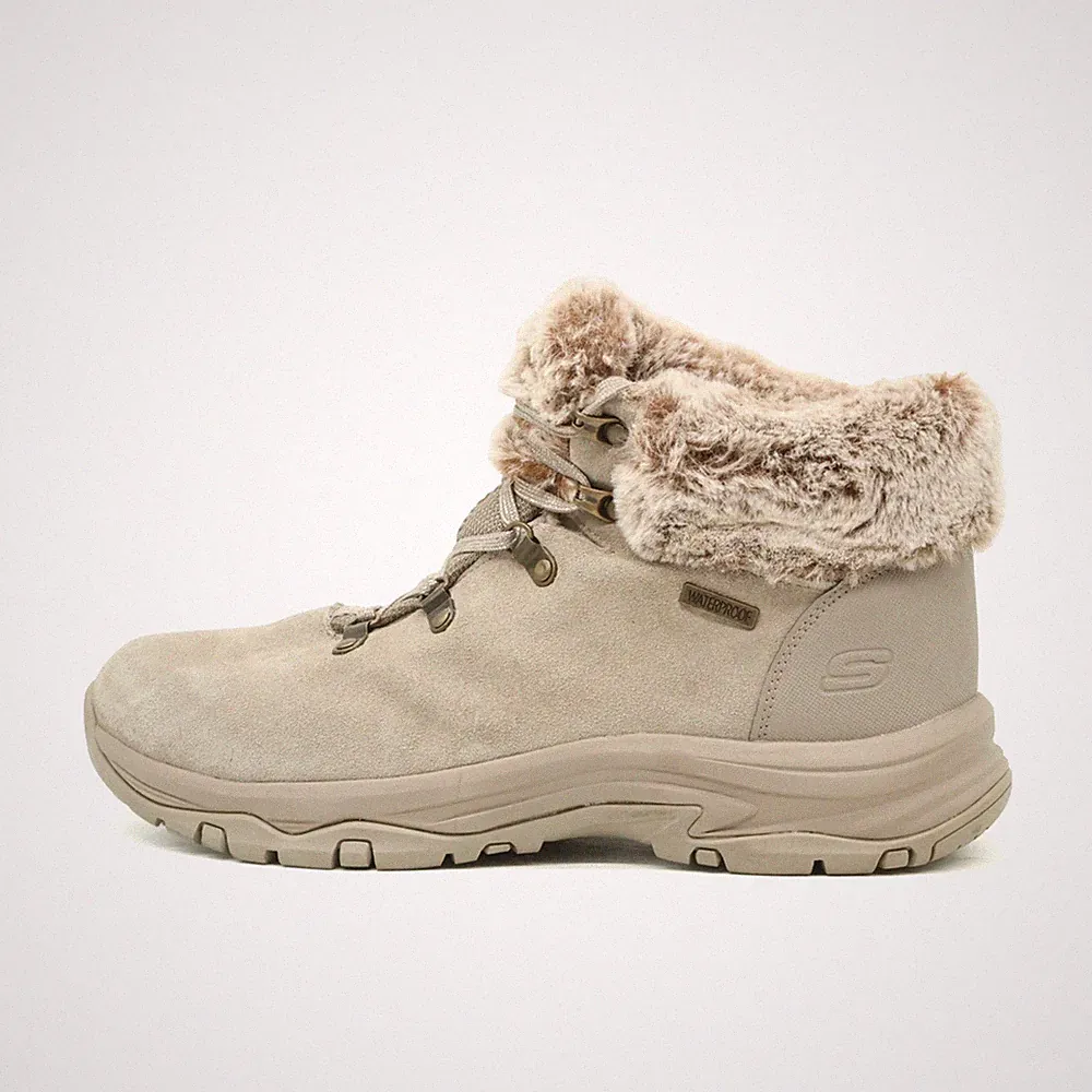 Skechers Damen 167178 Stiefel Beige Wildleder/Textil Outdoor Wanderstiefel EU 41