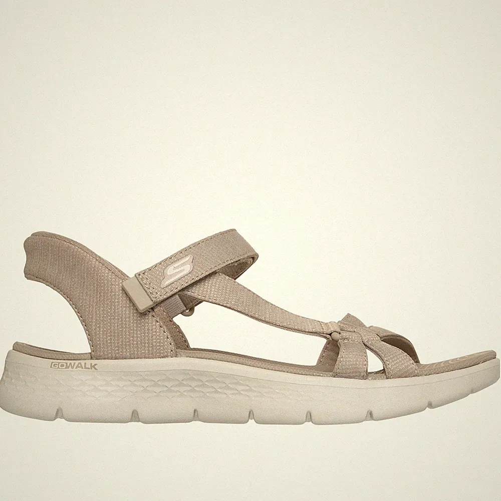 Skechers Damen flache Sandalen Skechers Slipper Go Walk Flex Sandale verstellbar ta