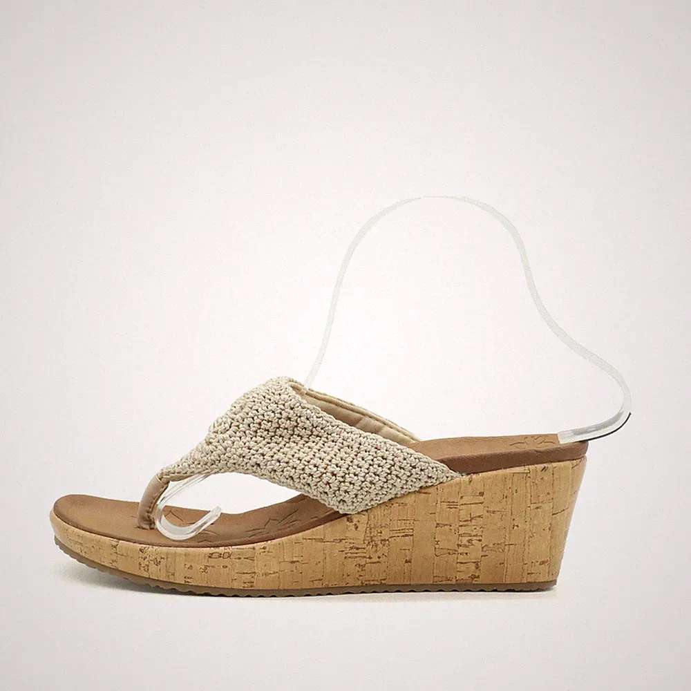 Skechers Damen Sandale EU 38 38557 Beige Bequeme Innensohle Sommermode