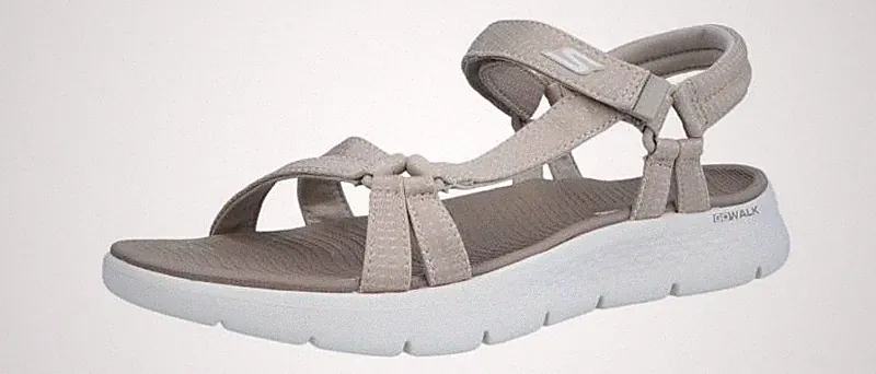 Skechers Damen Sandale Go Walk Flex taupe (Beige) 141451 TPE