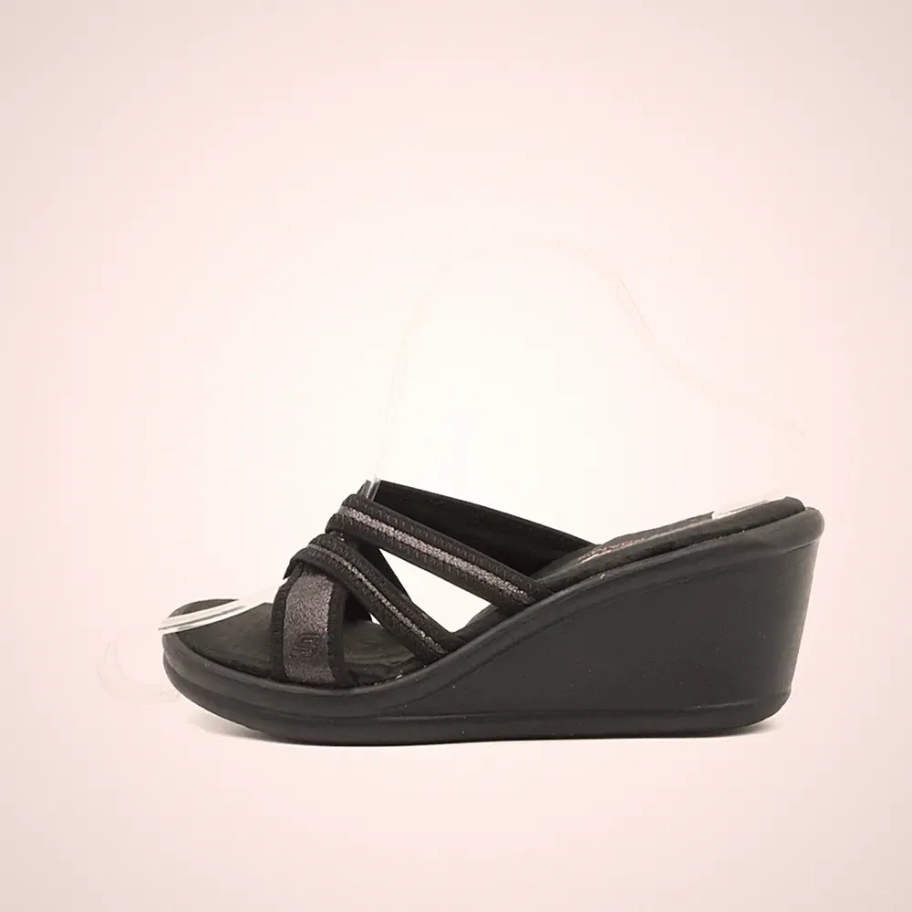 Skechers Damen Sandalen EU 37 Memory Foam Wedge Schwarz Foam, Komfort-Fußbett