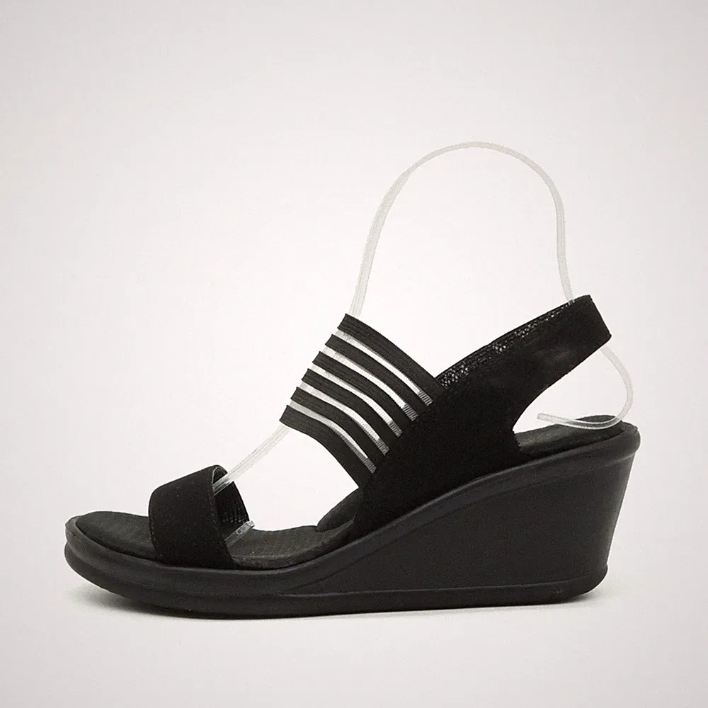 Skechers Damen Sandalen EU 37 SN 38472 Schwarz Keilsandaletten