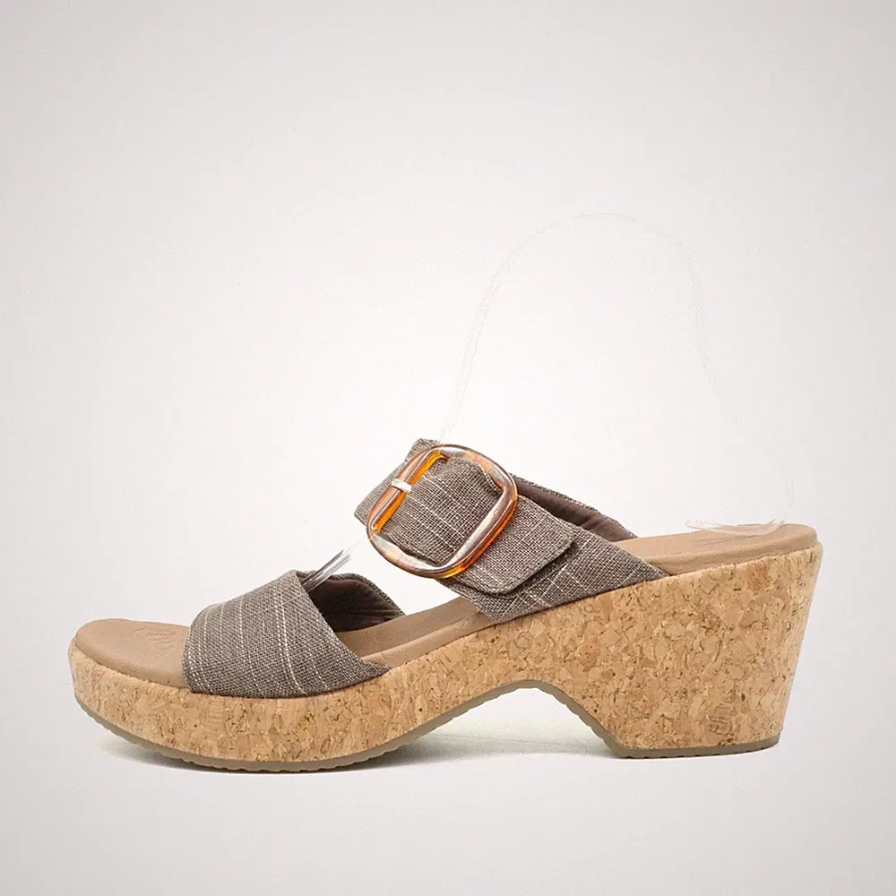Skechers Damen Sandalen EU 39 Luxe Foam 119534 Braun Schnalle, Foam, Komfort