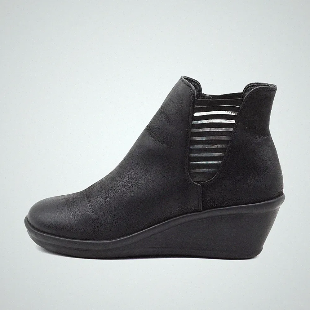 Skechers Damen SN 44791 Stiefelette Schwarz Textil Komfort Stiefeletten EU 39