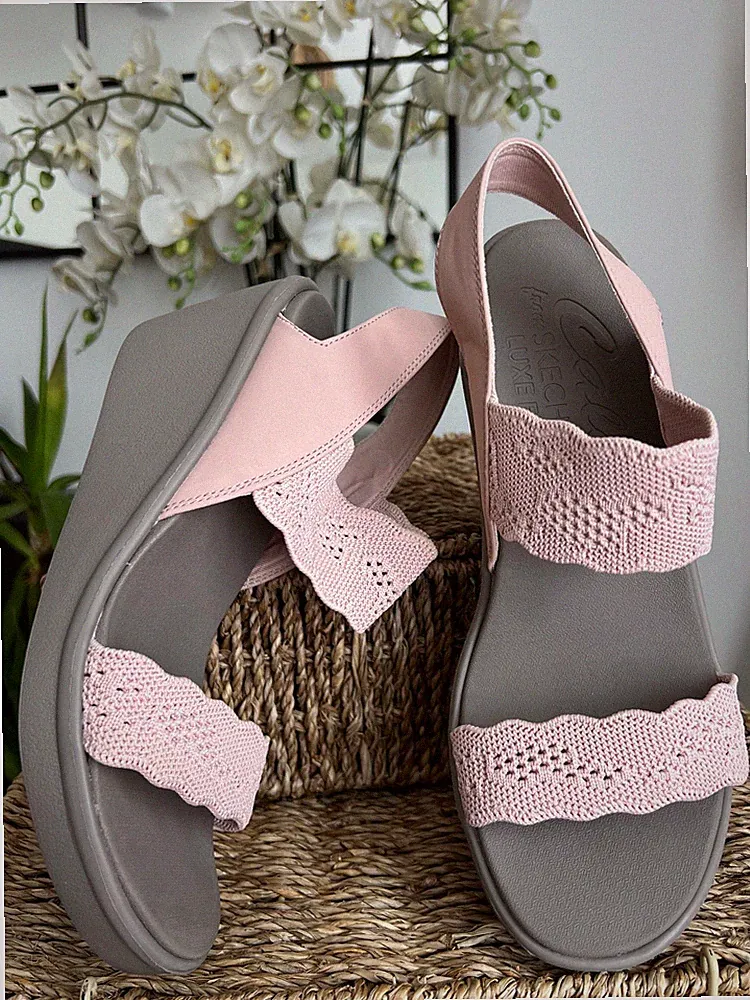 Skechers Damenschuhe Keilabsatz Sandalen Größe UK 6 NEU