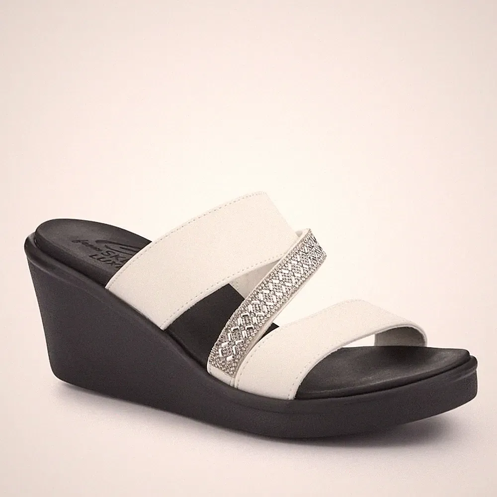 Skechers Rumble On Pantoletten mit Keilabsatz - Größe