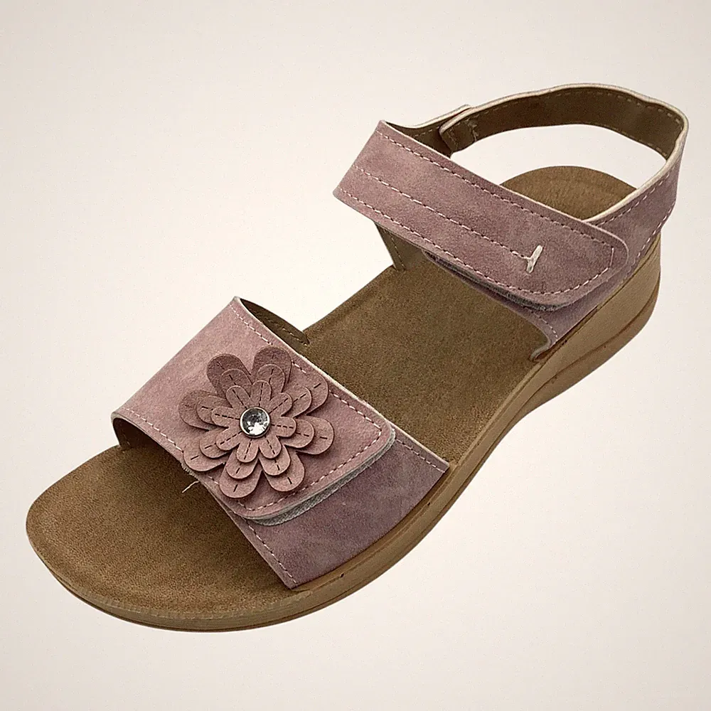 Softlites Damen-Riemchensandalen lila Kunstleder niedriger Absatz Größe UK 4 gebraucht