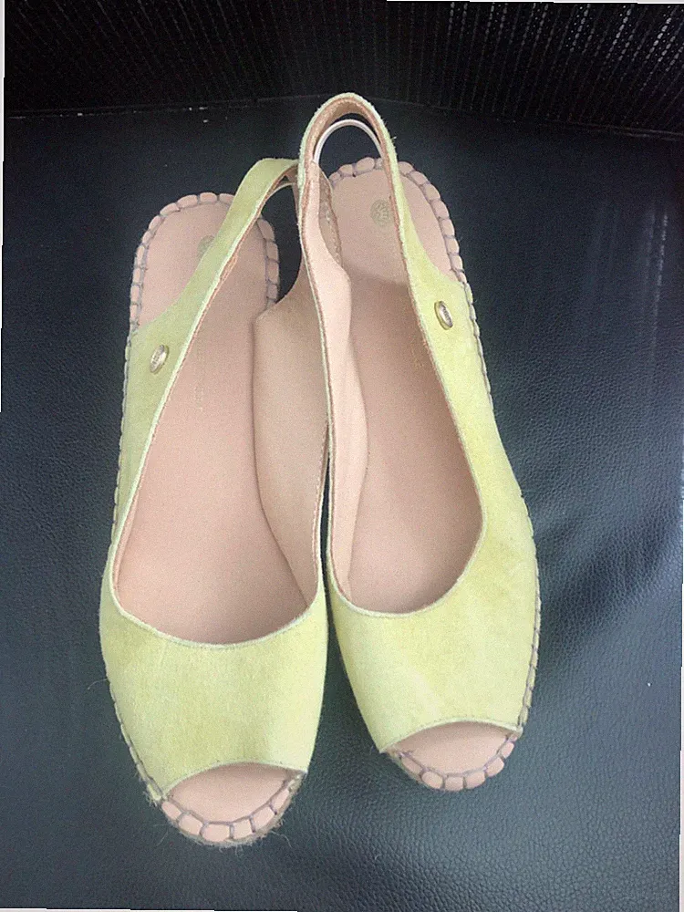 Sommer Keilabsatz Peeptoes Gr 37