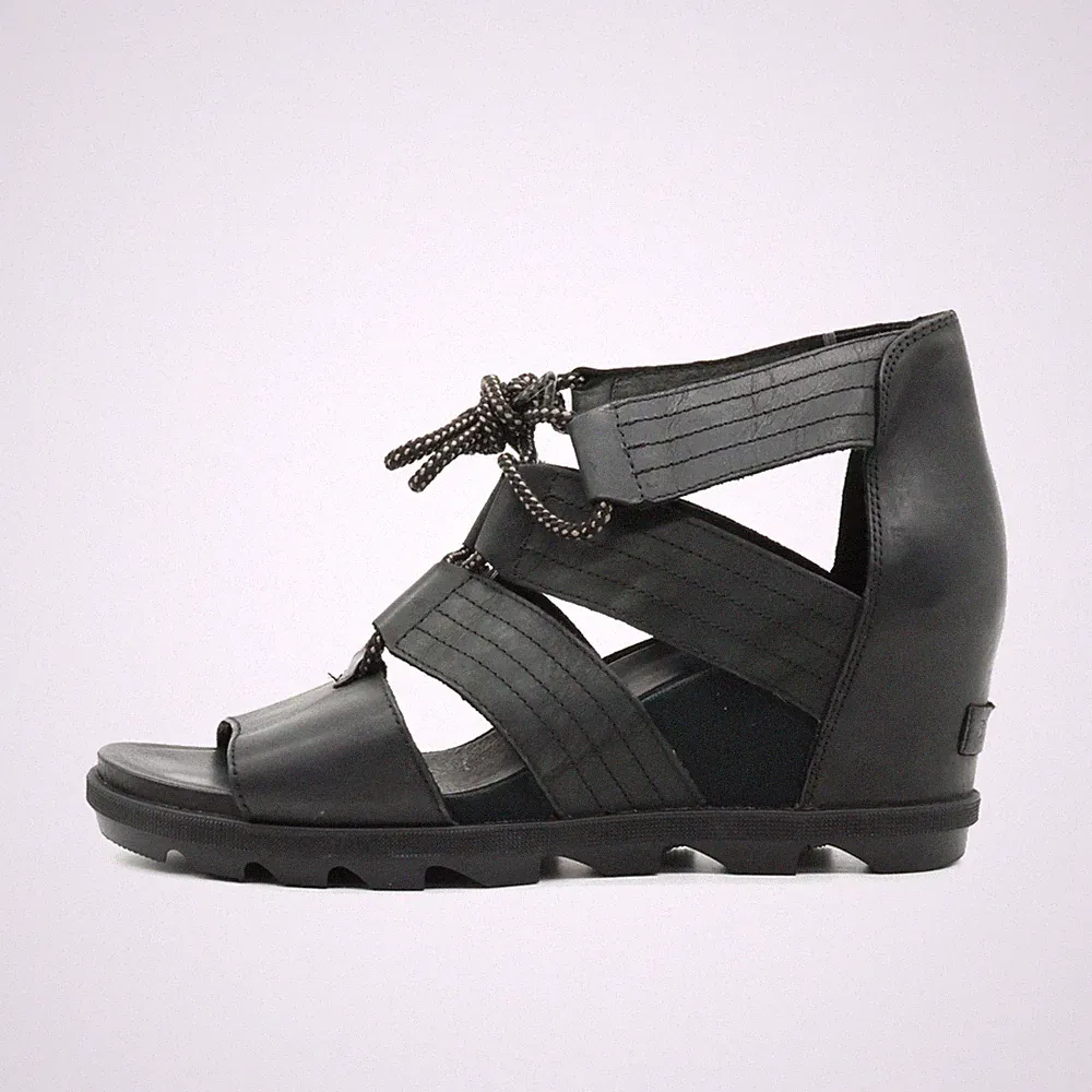 Sorel Damen Sandalen EU 42 NL3224-010 Schwarz Leder Gepolstert