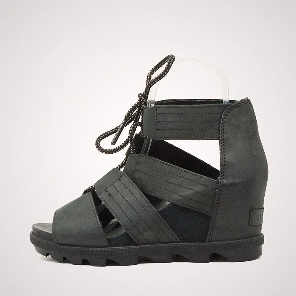 Sorel Damen Sandaletten EU 38 Lexie Wedge Schwarz Sandalen Plateau