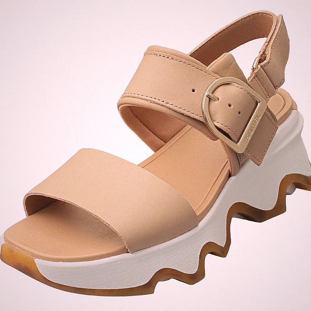 SOREL Kinetic Impact Beige Damen Keilabsatz Sandalen