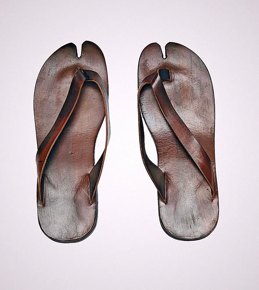 Split Toe Flip Flops Zehensandalen Zehenriemen Sandalen Zehentrenner Gr. 43