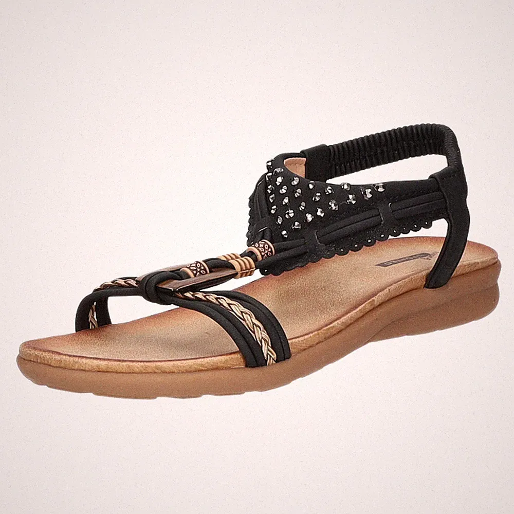Sportliche Sandalette bis 30mm Sohlenhöhe K3527-6-BK