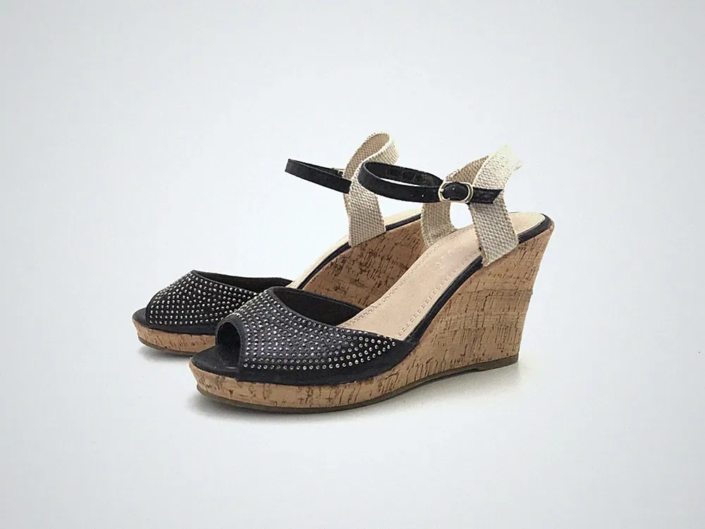 Stephan Damen Sandale Sandalette Pantolette Schwarz Gr. 39 (UK 6)