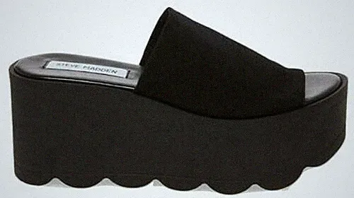 STEVE MADDEN DANIELE SCHWARZ STRETCH STOFFBAND KEILABSATZ PLATFORM ORIGINAL