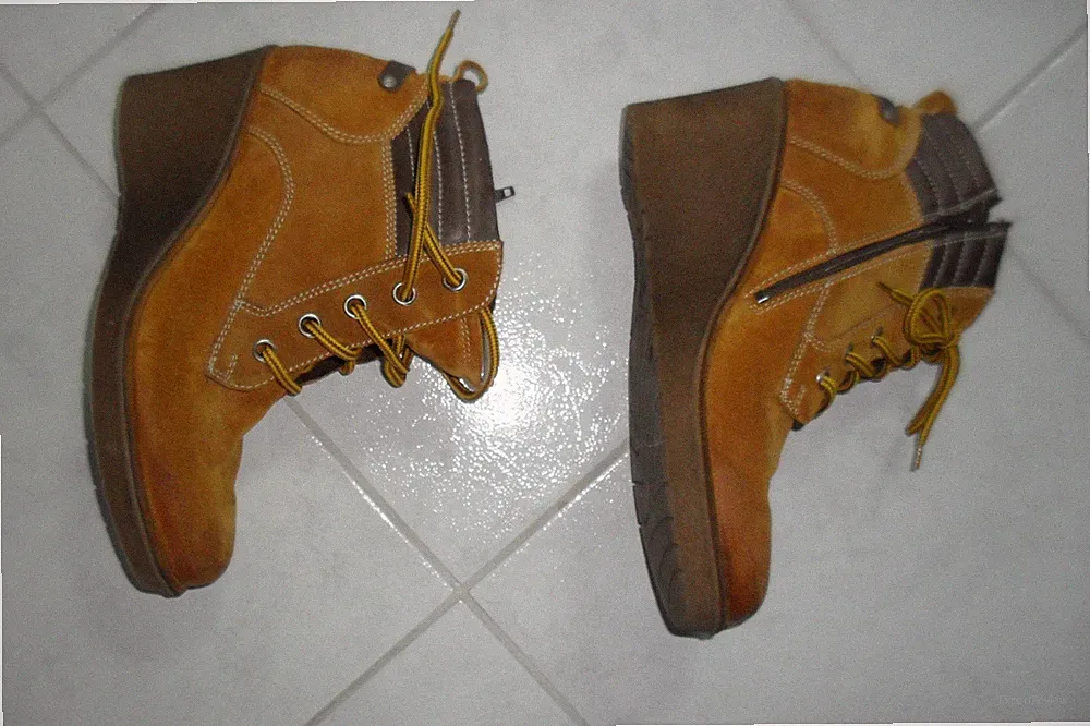 Stiefelette Josef Seibel Keilabsatz Camel Wildleder Gr. 40 TOP
