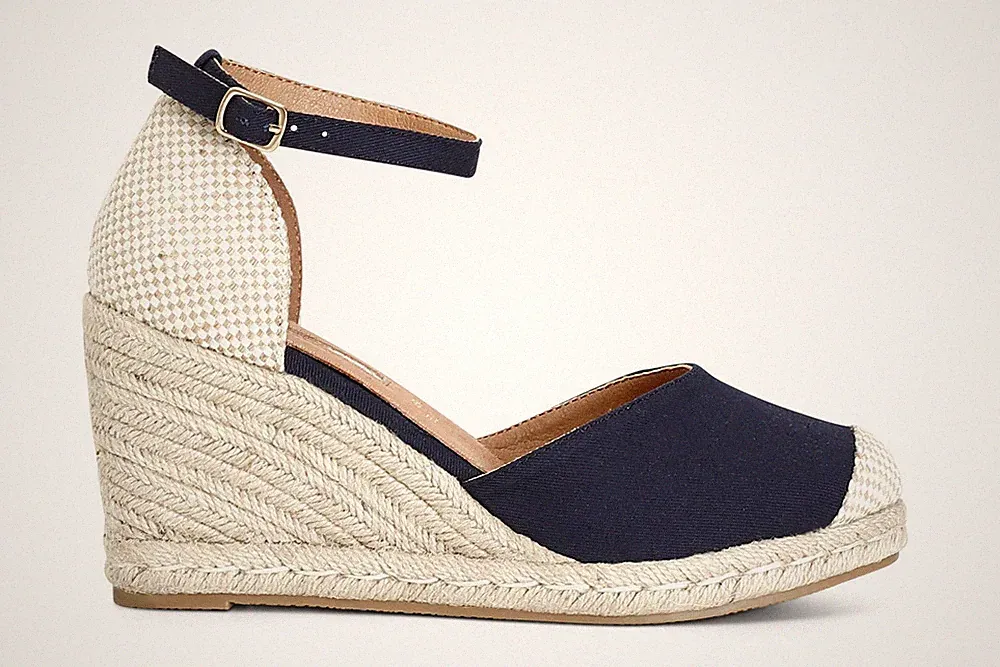 STOFFSANDALEN MIT KEILABSATZ KORDEL