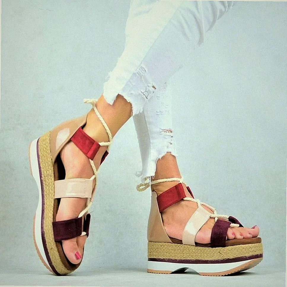 Super Sexy Plateau High Heels Keilabsatz Sandalen Damenschuhe Party Pumps