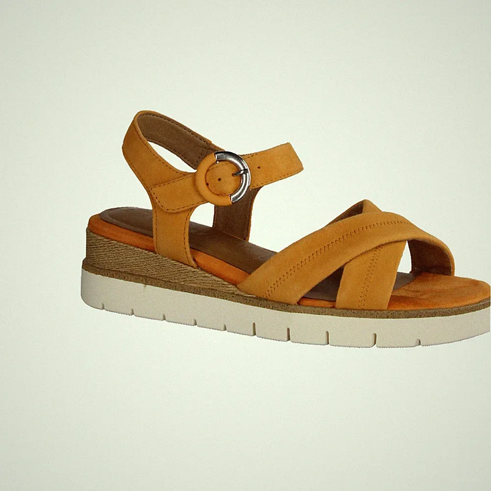 Tamaris 28202-606 Keilsandalette, Damen, Sandale, Leder, Orange - Damenschuhe