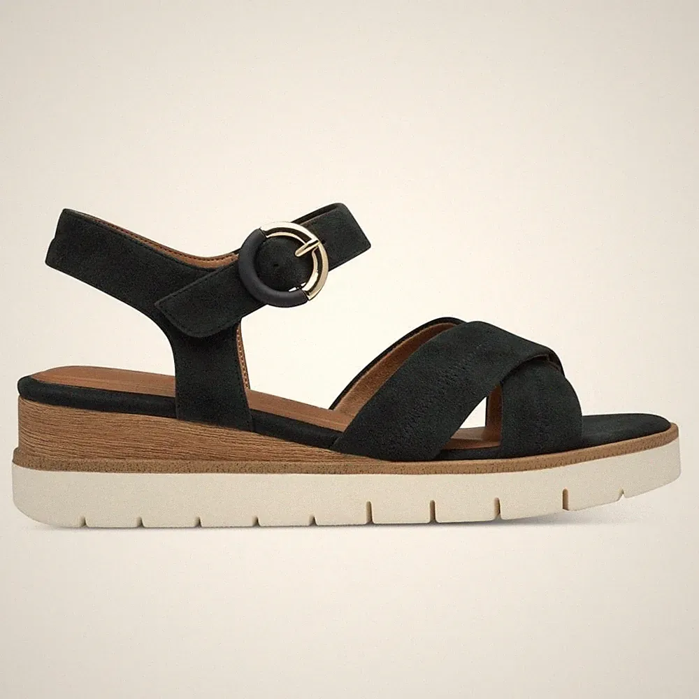 Tamaris 28202 Navy Sandalen Damen Riptape Verschluss verstellbar Komfort Gehen