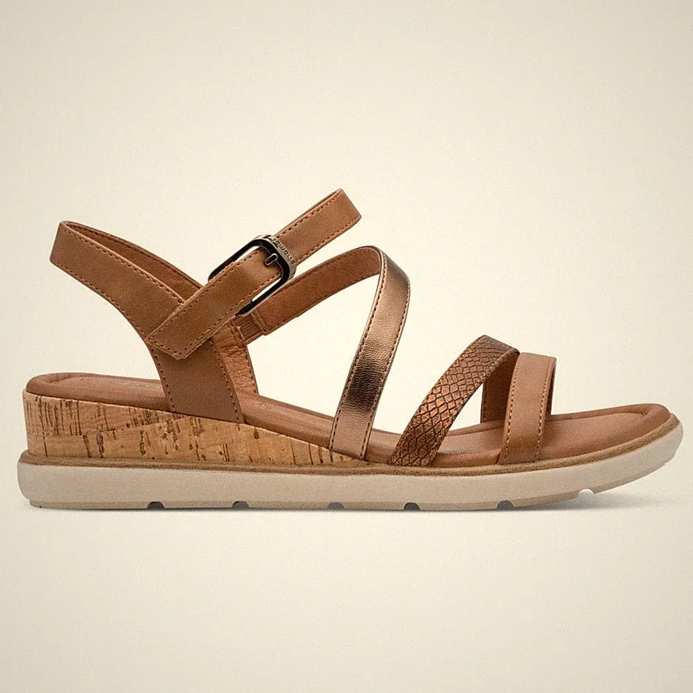 Tamaris 28713 46 305 | Cognac | Damen Sandaletten mit offener Zehenpartie
