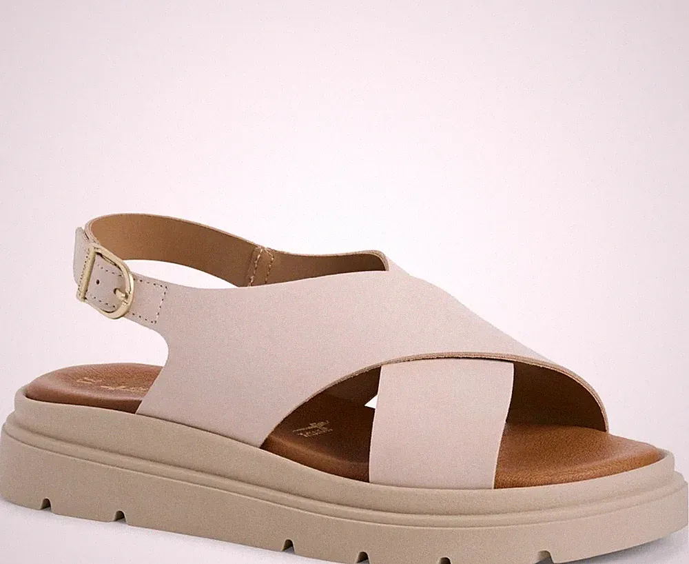 Tamaris Damen Beige Keilabsatz Ledersandalen Peeptoe Freizeit 28270-42-421