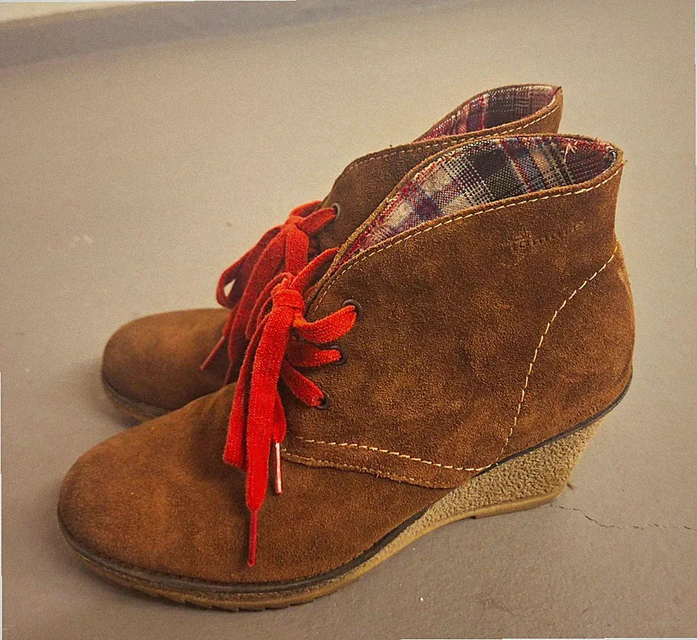 Tamaris Damen Keilabsatz Stiefeletten Wildleder Braun EU 38