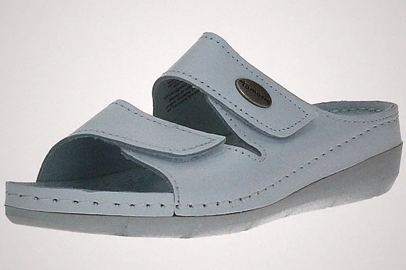 Tamaris Damen Pantoletten 1- 1-27510-41-117 White Leather Weiß